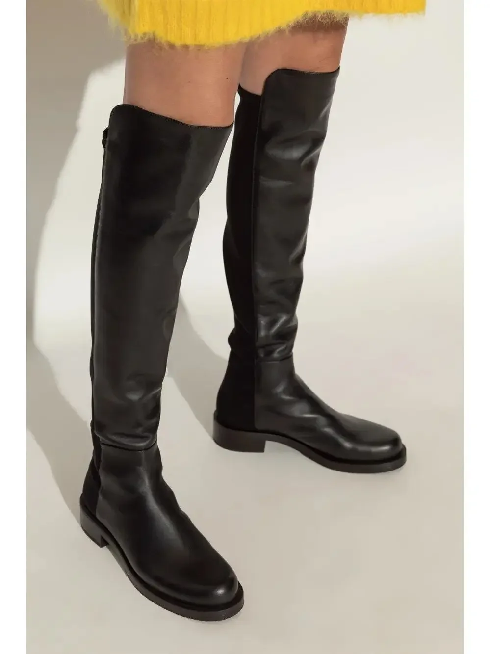 Stuart Weitzman 5050 Over The Knee Boots Pull On Grunge Leather Fall Casual 6B